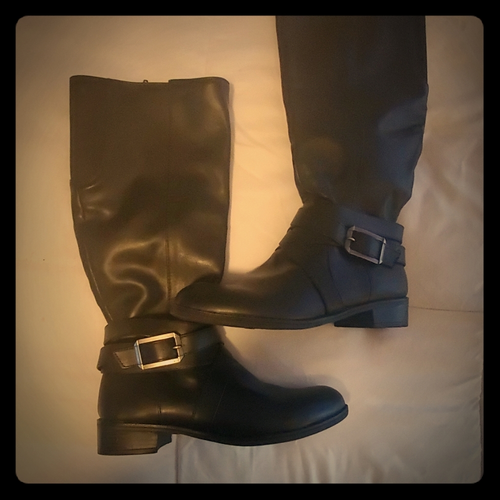 Tall black boots